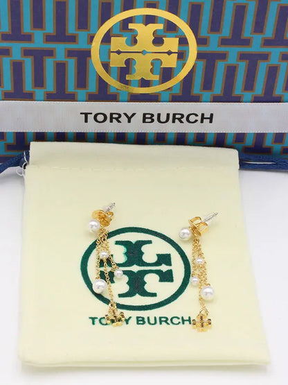 حلق توري بورش طويل لوقو حلق tory burch