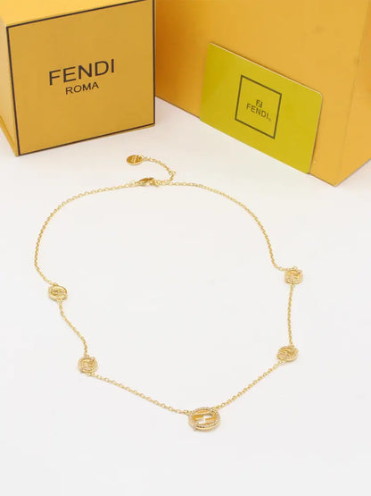 سلسال فندي زركون نيو ستايل لوقو سلسال fendi