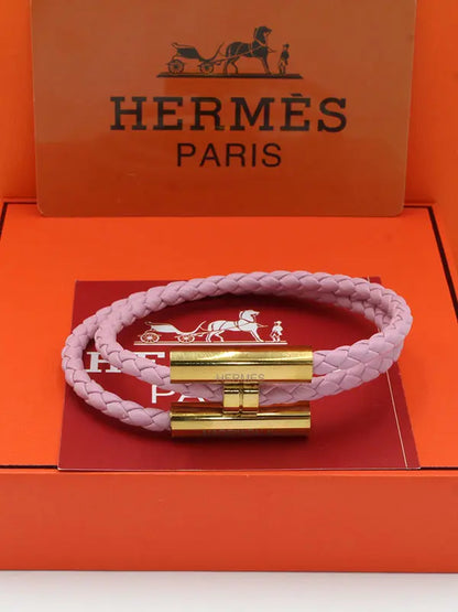 اسواره هيرمز لوقو نيو ليذر نسائي اسواره HERMES وردي ذهبي نسائي 17