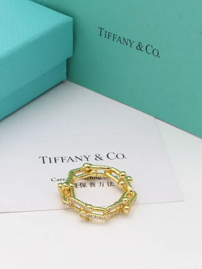 خاتم تيفاني زركون الجديد ماستر خواتم tiffany ذهبي 7