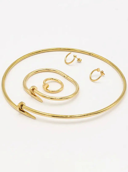 طقم عقد كارتير ميتال 4 قطع الجديد اطقم CARTIER