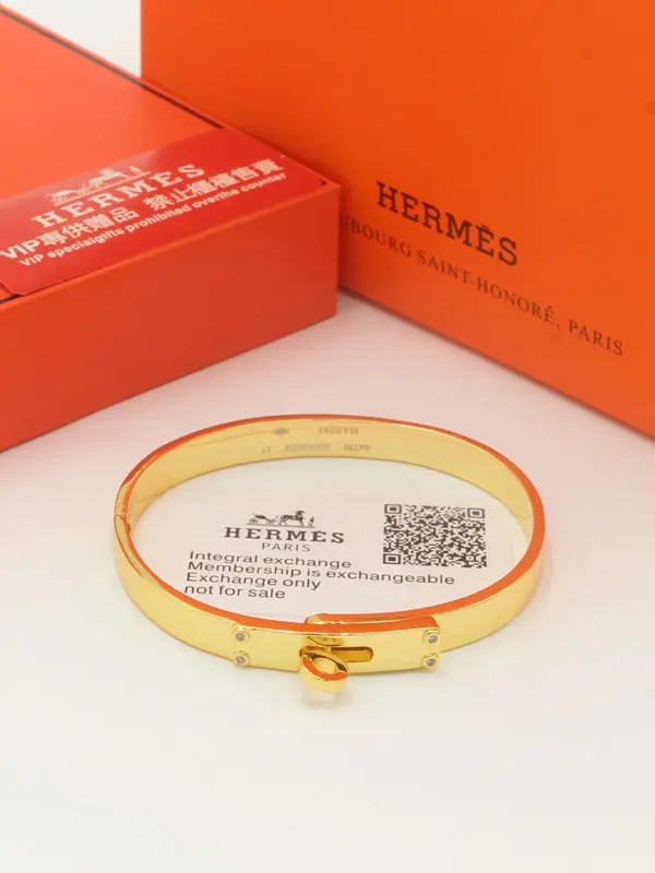 اساور هيرمز ماستر لوقو ميتال اسواره HERMES ذهبي