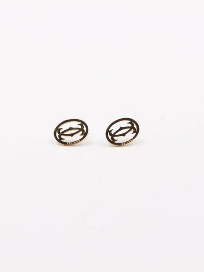 Cartier Gold Circle Earring - حلق كارتير سيركل ذهبي حلق Jewel