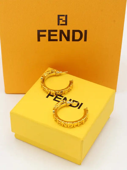 حلق فندي نيو سيركل لوقو حلق fendi