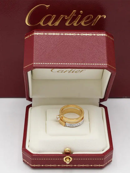خاتم كارتير ستون وذ لوقو خواتم CARTIER ذهبي 8