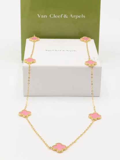 سلسال فان كليف طويل سلسال van cleef بينك ذهبي