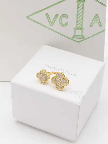 خاتم فان كليف وردتين ماستر خواتم van cleef