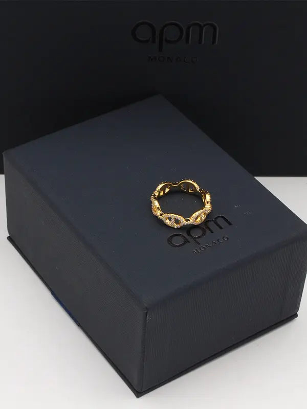 خاتم اي بي ام زركون لوقو ناعم