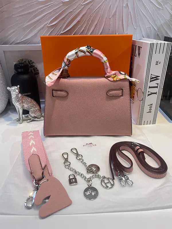 شنطة هيرمز سلفر وذ سكارف شنط وحقائب hermes bag