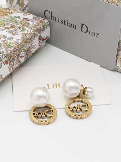 حلق ديور انتيك برونز حلق dior