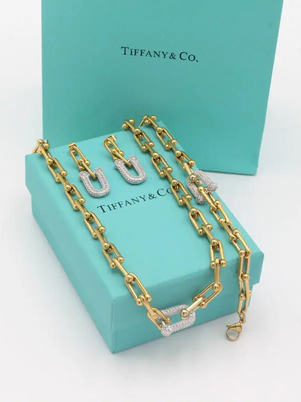 طقم تيفاني الجديد زركون 3 قطع اطقم tiffany
