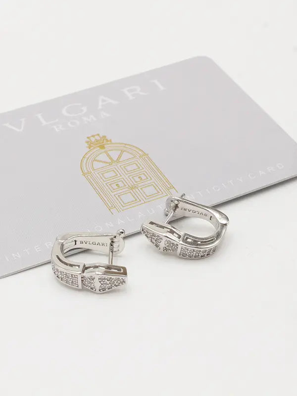 حلق بولغاري كبس زركون لوقو حلق bvlgari