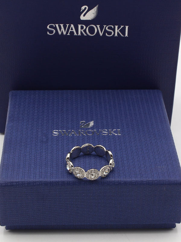 خاتم سواروفسكي دبله زركون خواتم Swarovski فضي 6