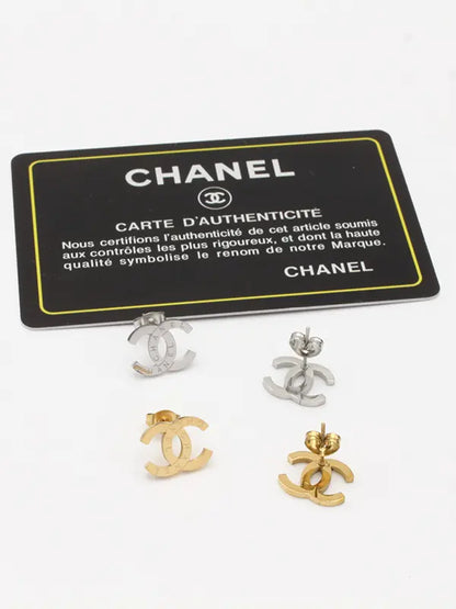 حلق شانيل ميتال لوقو 620 حلق chanel