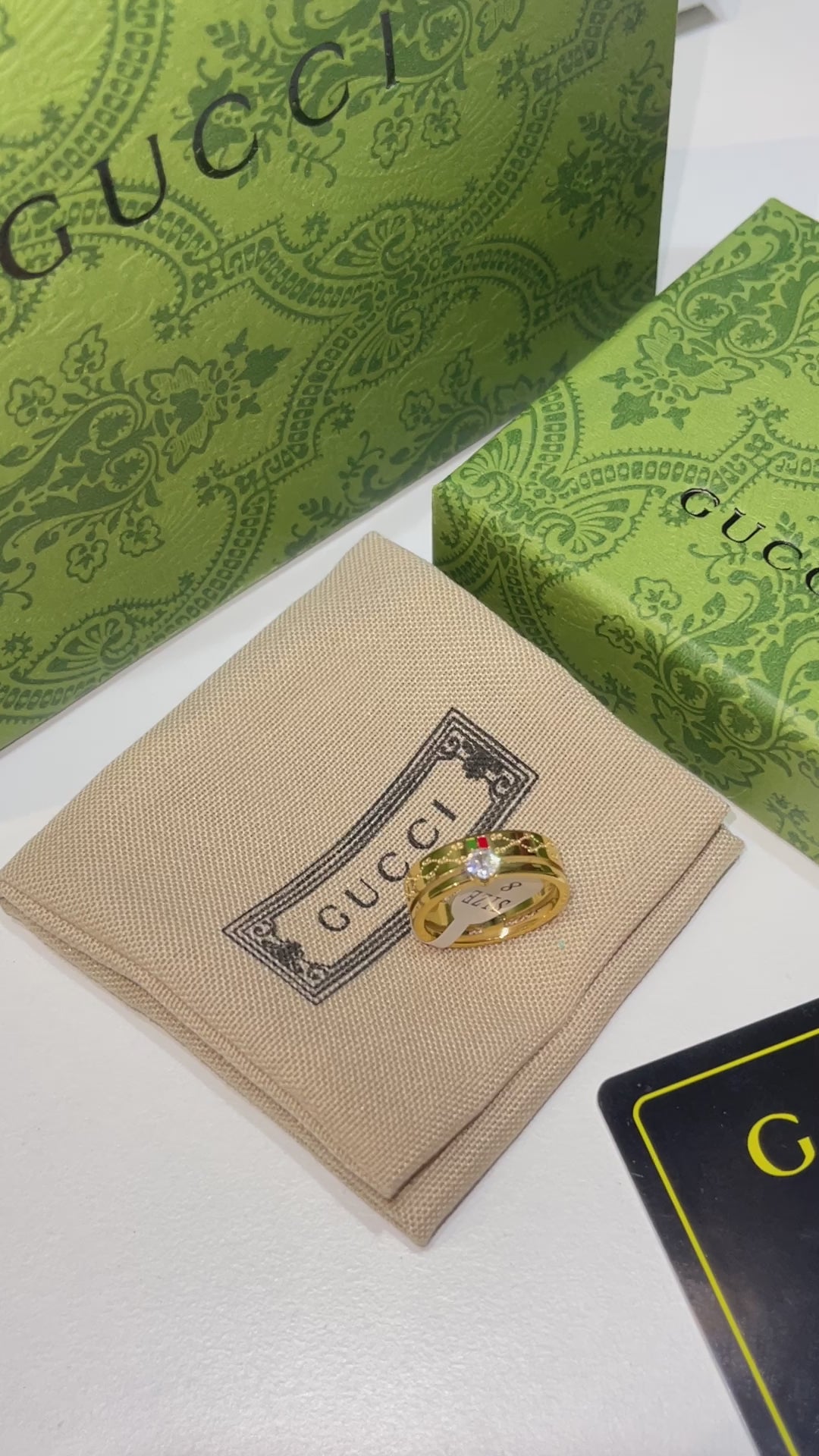 خاتم قوتشي سوليتير خواتم gucci