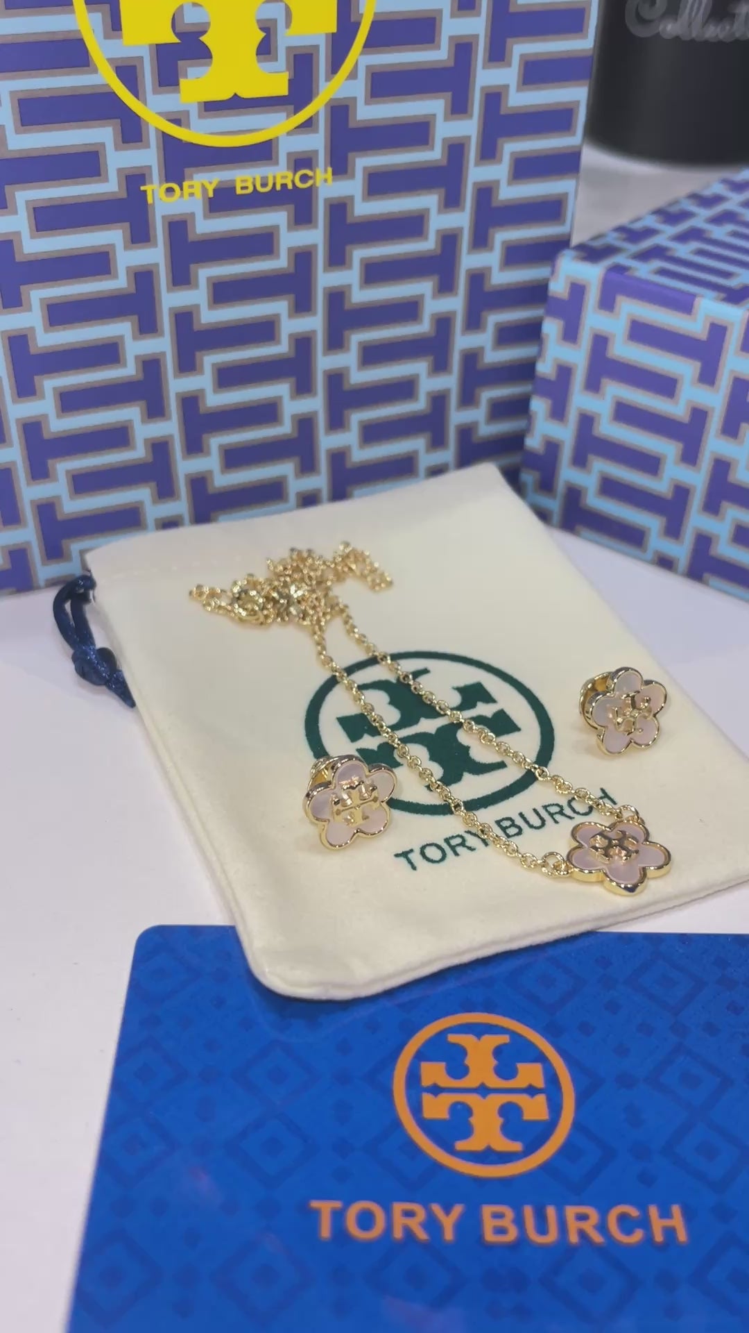 سلسال توري بورش فلاور ناعمة لوقو سلسال tory burch