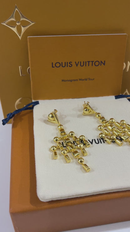 حلق لويس فيتون طويل سهره حلق louis vuitton