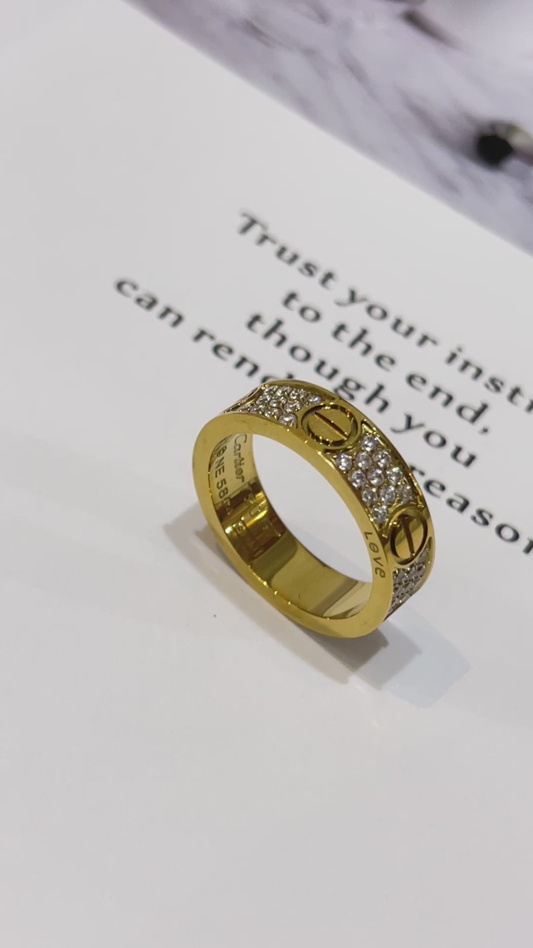 دبلة كارتير لوقو زركون خواتم CARTIER