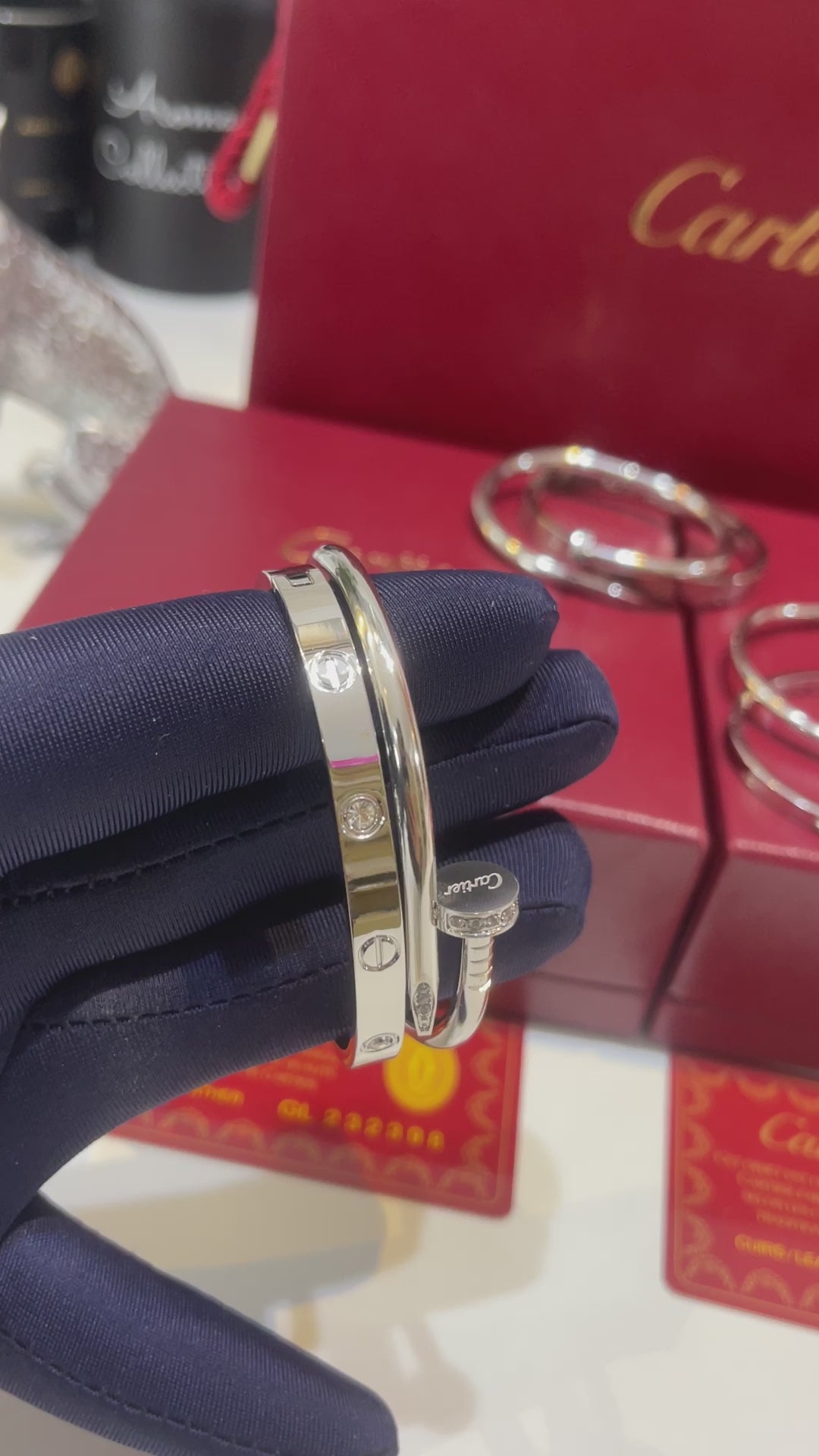 اسوارة كارتير مسمار مع اسواره لوف زركون اسواره CARTIER