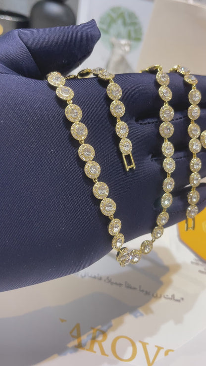 طقم سواروفسكي زركون ذهبي اطقم Swarovski
