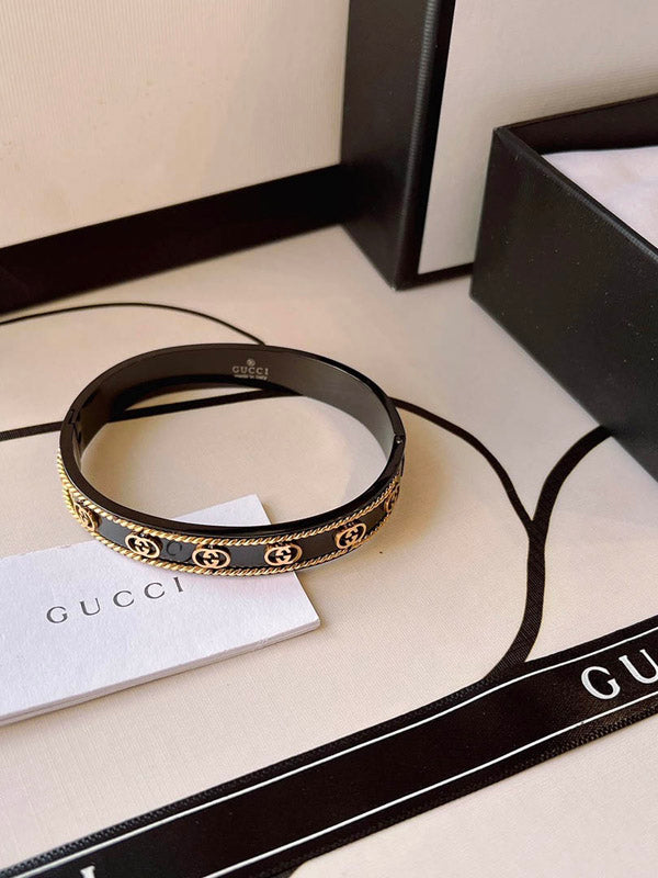 اسوارة قوتشي بلاك ادشن لوقو اسواره gucci  