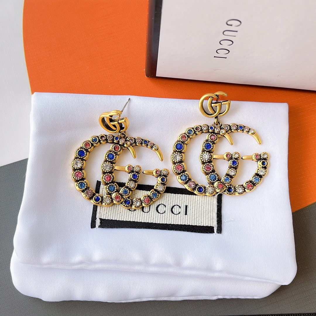 حلق قوتشي انتيك كبير حلق gucci  