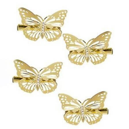 بكله شعر قولد بترفلاي ديزاين اكسسوارات شعر متوفر 1 لون