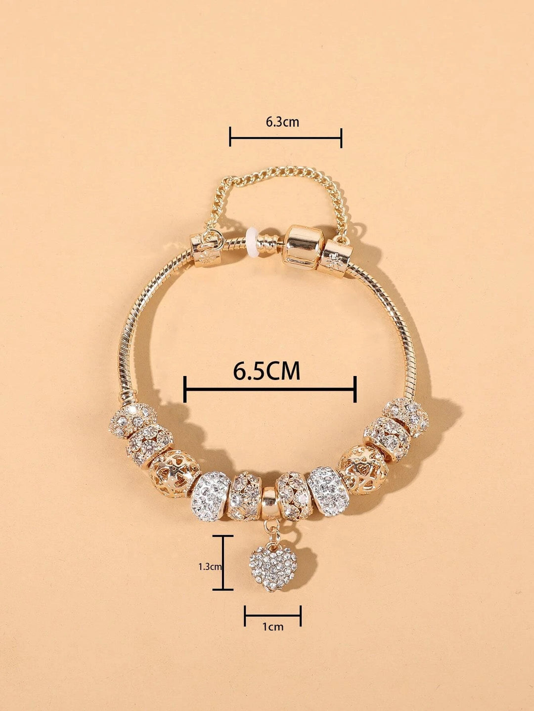 اسواره باندورا ذهبية ملون كريستالية  - Jewel