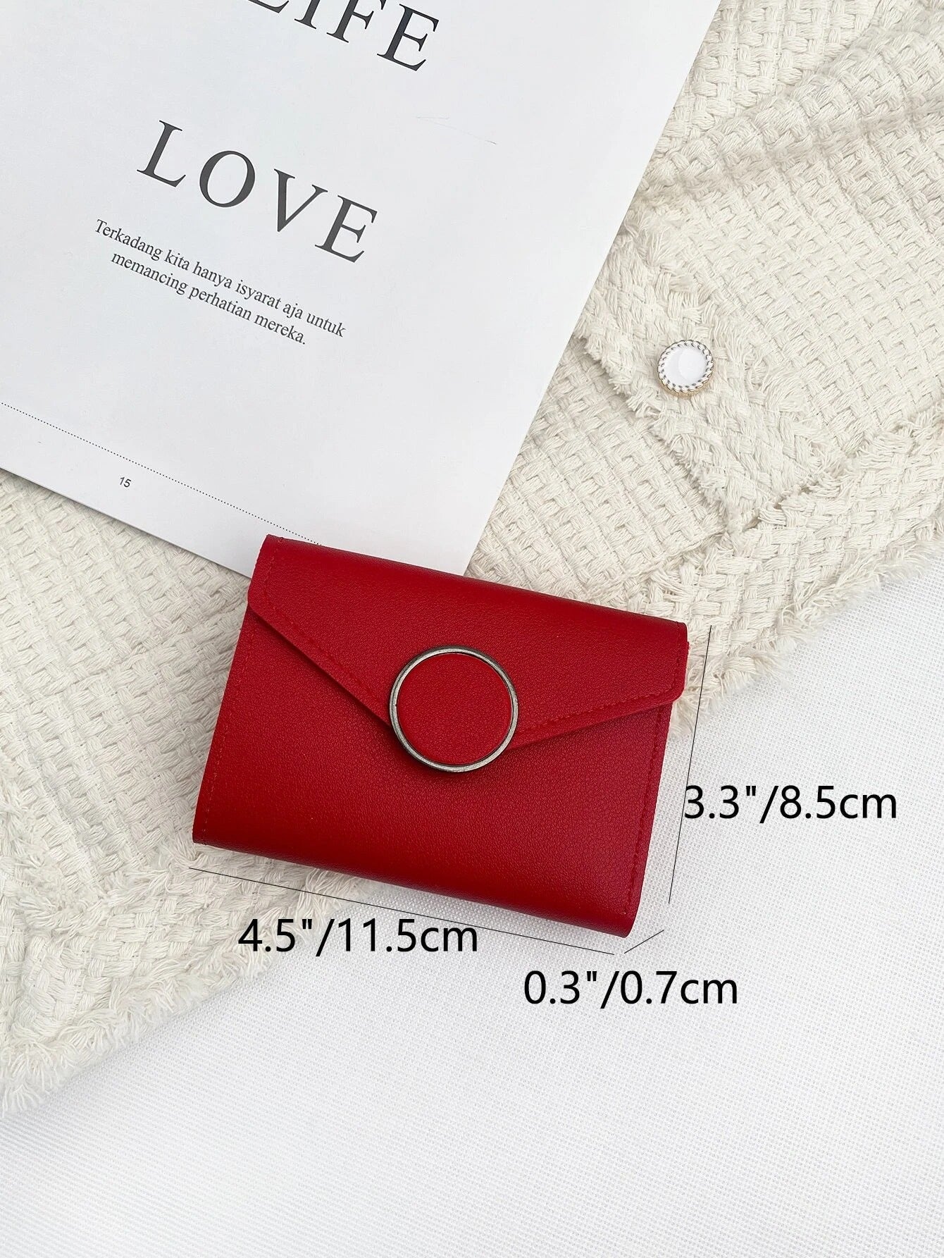 محفظة صغيرة احمر محافظ jewel  