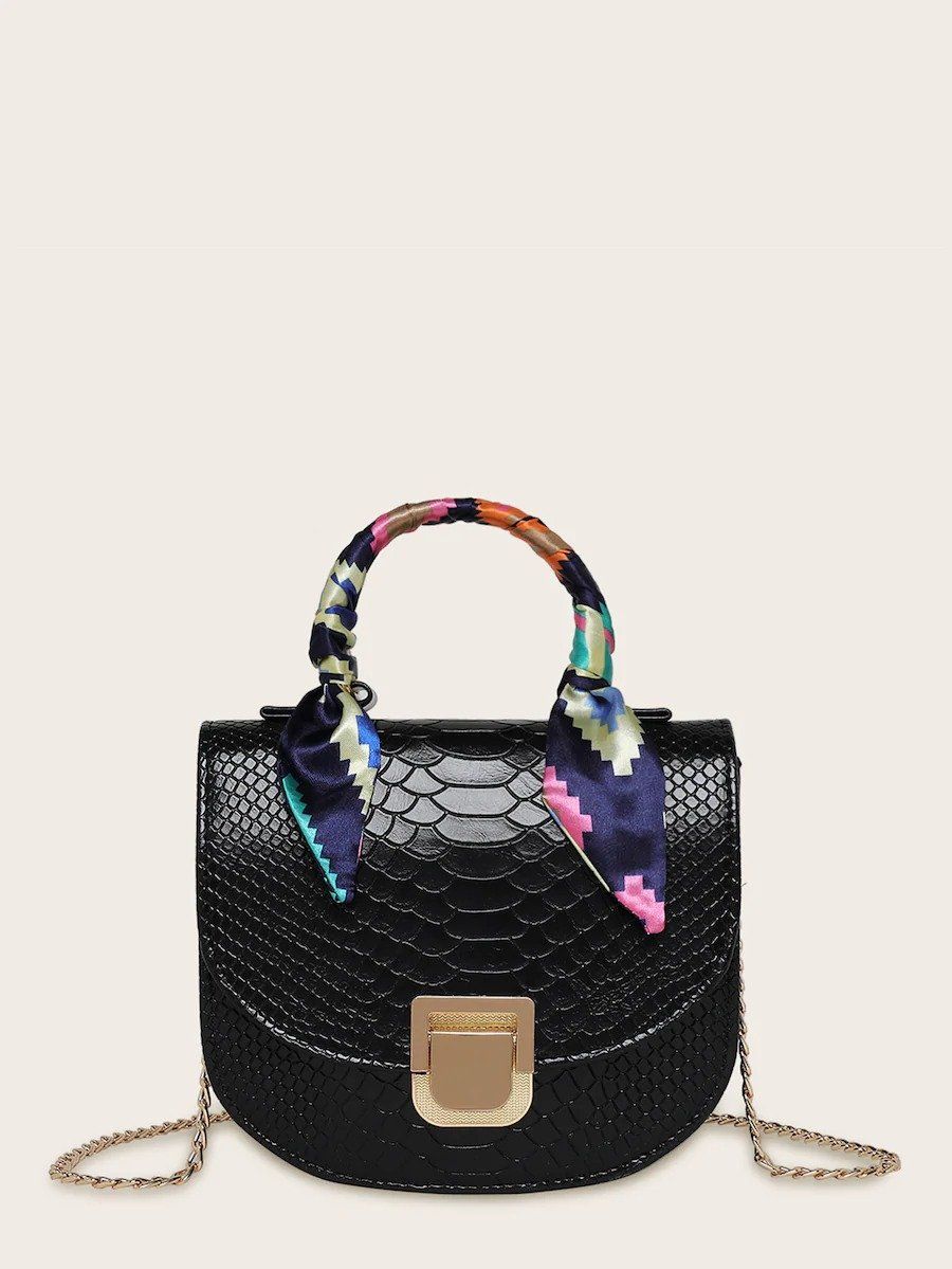 شنطة اسود بنقشة التمساح شنط وحقائب شنط