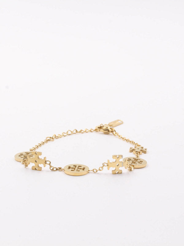 اسوارة توري بورش لوقو ناعمة اسواره tory burch ذهبي