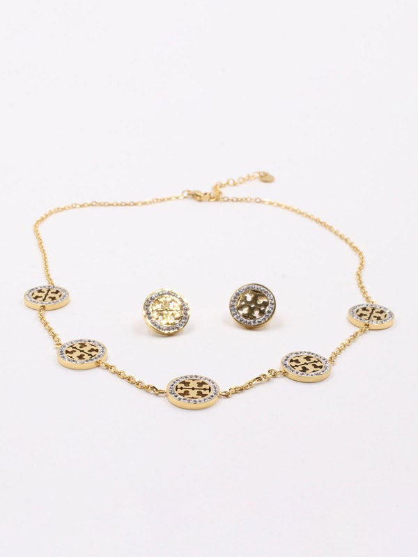 طقم توري بورش كريستال اطقم tory burch ذهبي