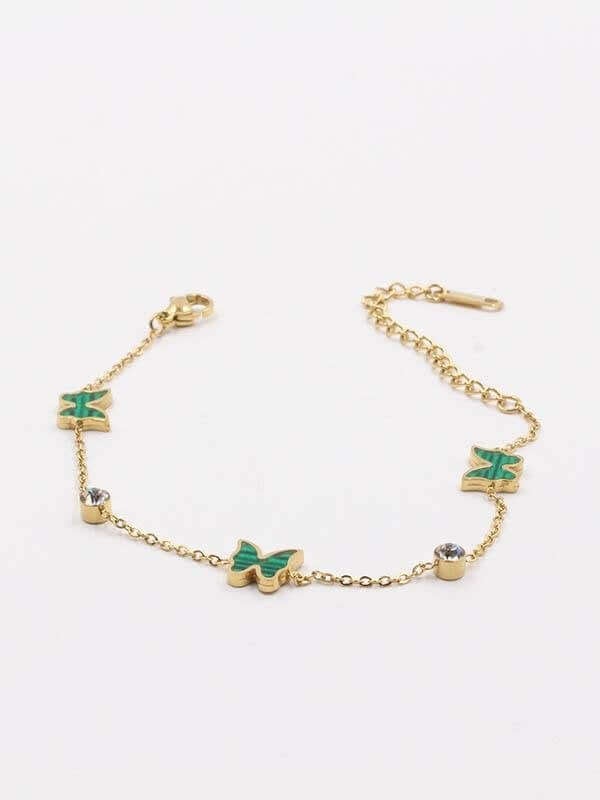 اسوارة فراشات ملون اسواره متوفر 4 لون اخضر