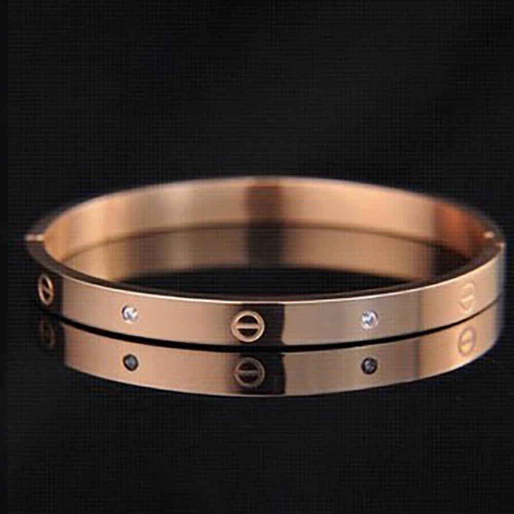 اسوارة كارتير ستانلس ستيل كريستال اسواره متوفر 3 لون نحاسي