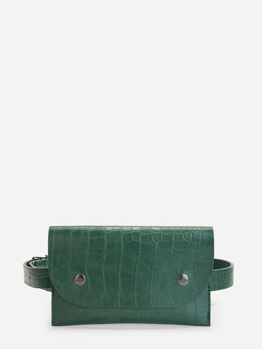 شنطة جلد ثعبان بحزام خصر شنط وحقائب شنط تركواز