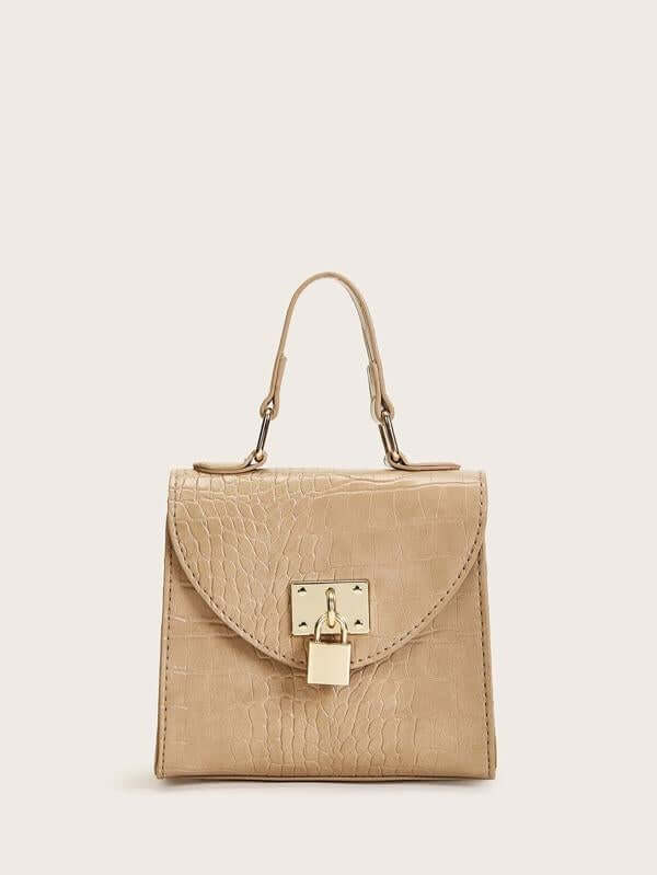 حقيبة كتف بنقشة جلد تمساح شنط وحقائب شنط لحمي