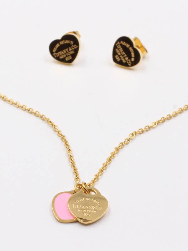 طقم تيفاني ملون اطقم tiffany وردي ذهبي