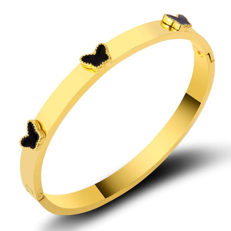 اسوارة فراشه بانقل ستانلس ستيل اسواره متوفر 2 لون ذهبي