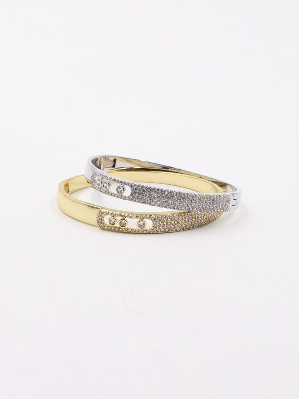 bracelet with cubic zirconia-أسوارة بانقل زركون  - Jewel