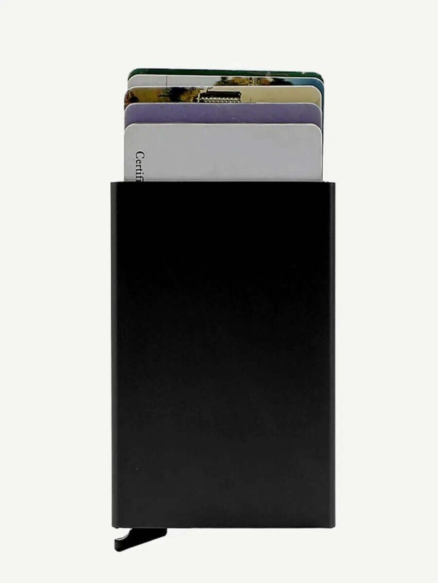 حافظة بطاقات معدنيه بزر هيدروليكي شنط وحقائب شنط