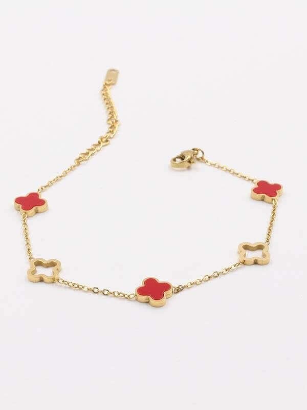 اسوارة فان كليف ملونه ميتال اسواره van cleef احمر