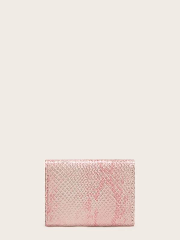 محفظة نقود بالطي جلد تمساح محافظ متوفر 1 لون وردي 