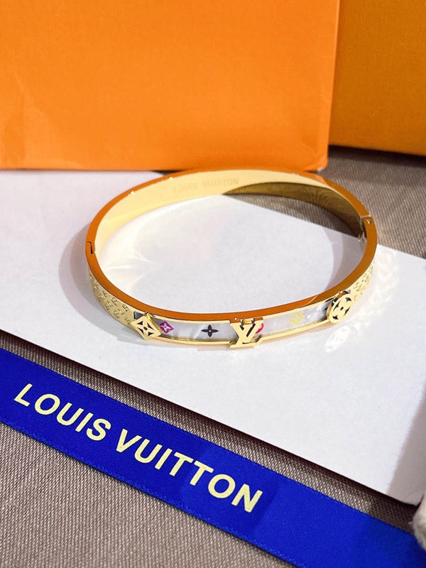 اسوارة لويس فيتون ابيض ذهبي اسواره louis vuitton  