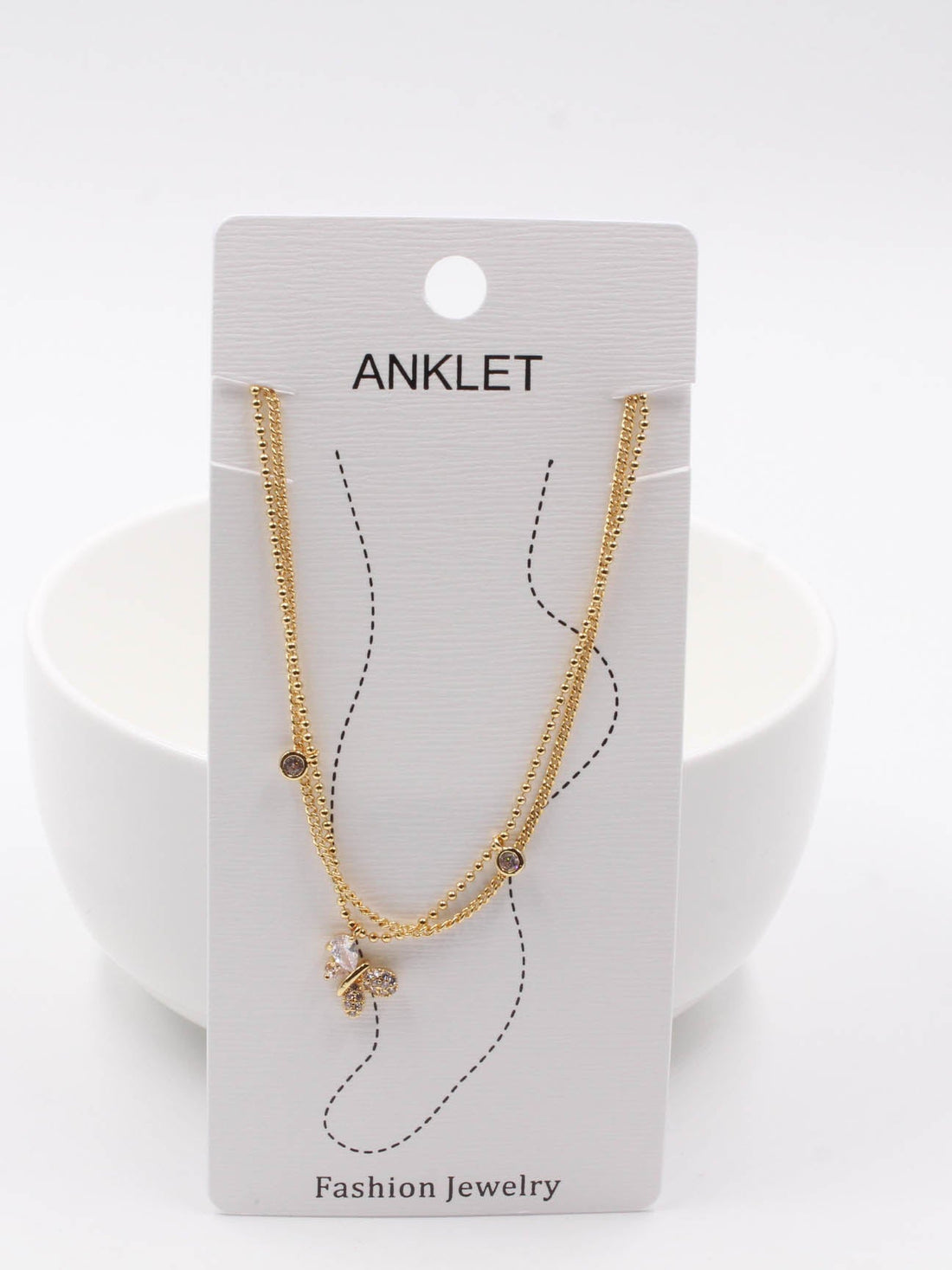 خلخال رجل فراشة زركون دورين خلاخل موقع جويل ذهبي