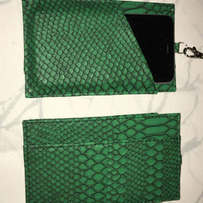محفظة جوال وكروت جلد التمساح محافظ متوفر 6 لون  