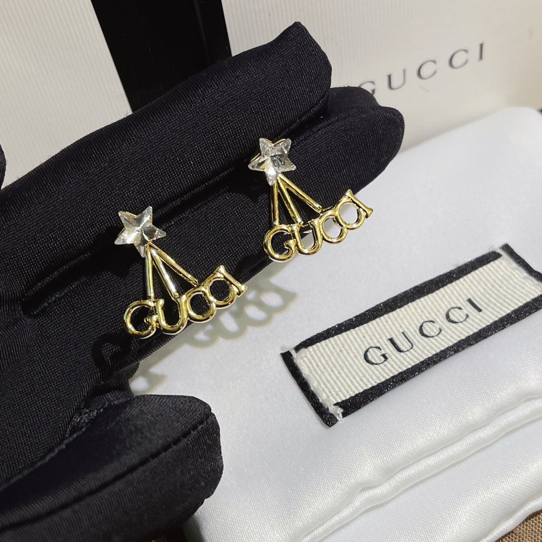 حلق قوتشي ستار سايد لوقو حلق gucci  