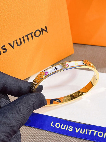 اسوارة لويس فيتون ابيض ذهبي اسواره louis vuitton  