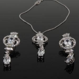 طقم بارا كوين سهره زركون فضي - Jewel