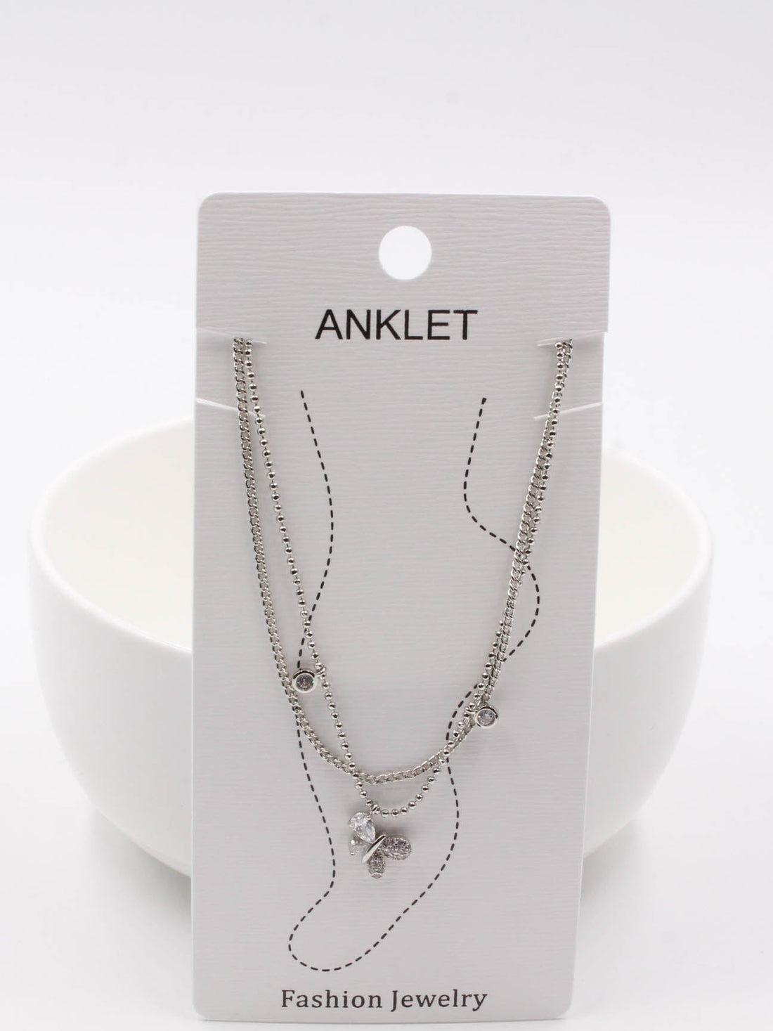 خلخال رجل فراشة زركون دورين خلاخل موقع جويل فضي