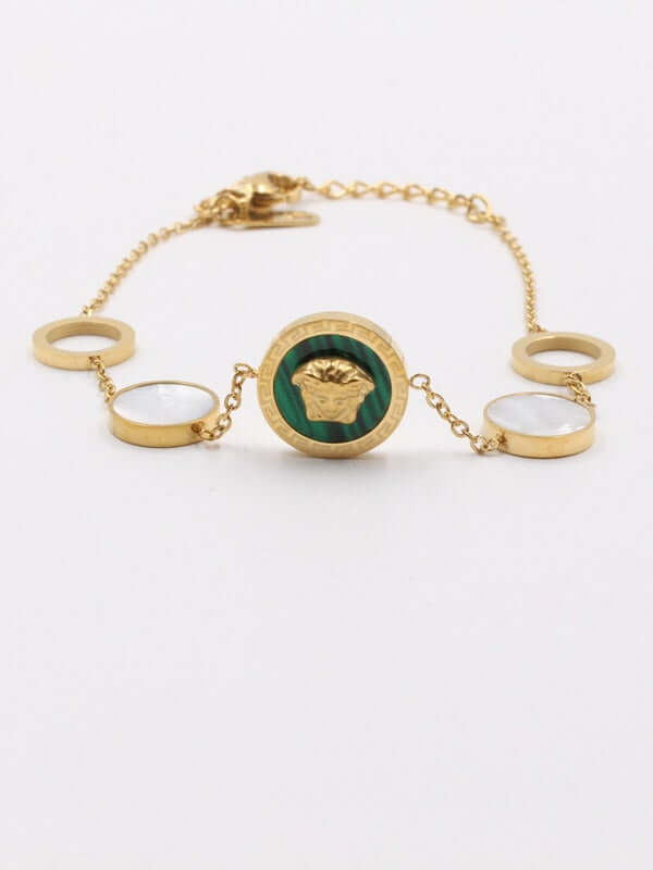 اسوارة فيرساتشي شيل ملون اسواره versace اخضر ذهبي
